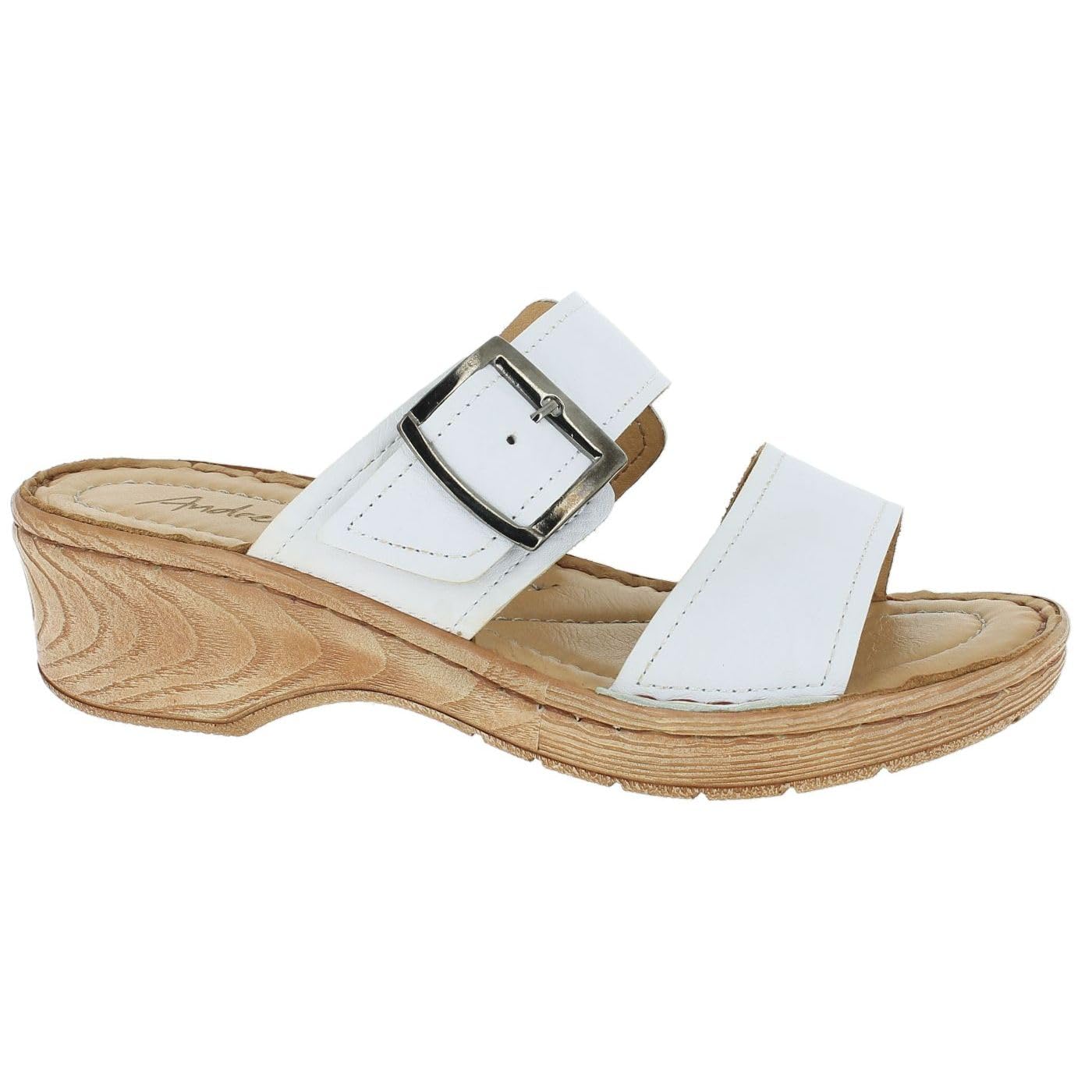 Andrea Conti Women's mules, Weiß, 4.5 UK