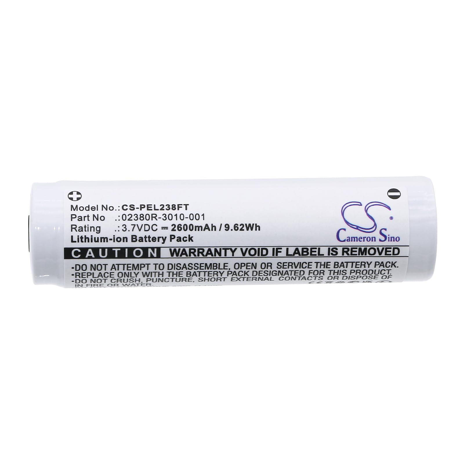 TECHTEK Batería 2600mAh Compatible con [Pelican] 2380R, 2780R, 2780R Headlamp, 5050R Flashlight, 7000 LED Flashlight, 7000 Tactical 7070R, 7600 3-Color LED 7600 Tactical 7610 7620 sustituye 02380R-3