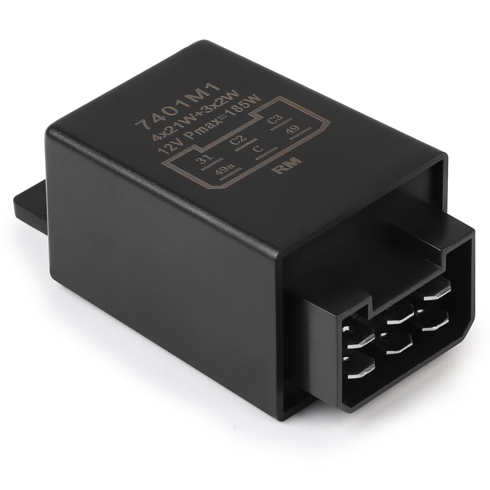 DBREAKS 1 pieza Relé Intermitente 12 V, 21 W, 2 + 1 + 1, Relé Indicador Electrónico 6 Pines, para tractores, coches antiguos, remolcadores, coches
