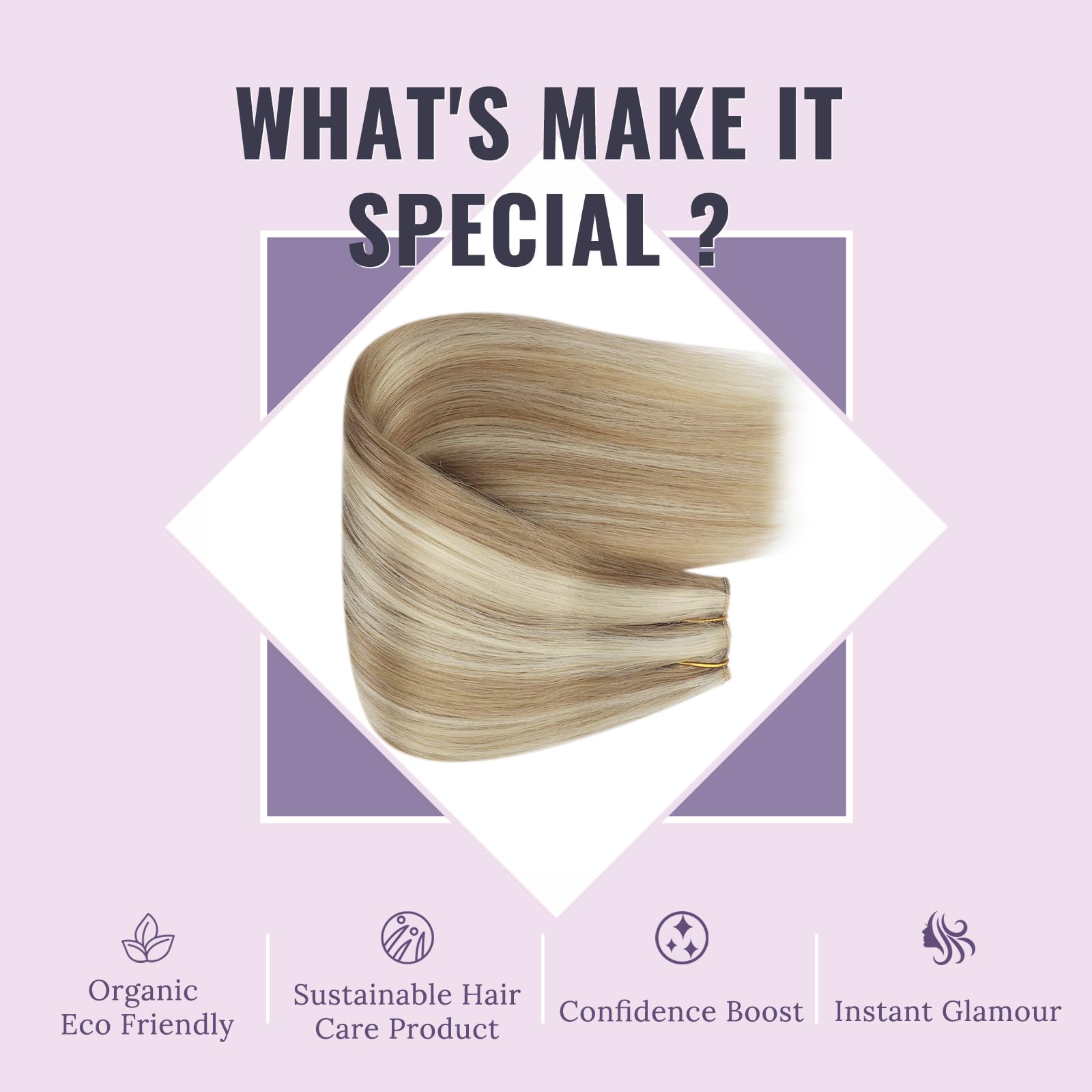 Fshine Filo Invisibile Naturali 18 Pollici Capelli Lisci 127G Extension Color 16 Golden Bionda Highlight Con 22 Biondo Chiaro Wire Invisibile Capelli Veri #16P22