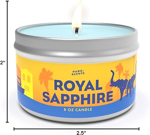 Miniatura 9 de Royal Sapphire Theme Park Resort - Vela de hotel Jasmine Citrus Amber Ylang Ylang Mezcla de cera de soja vegana de lujo, hecha a mano en Estados