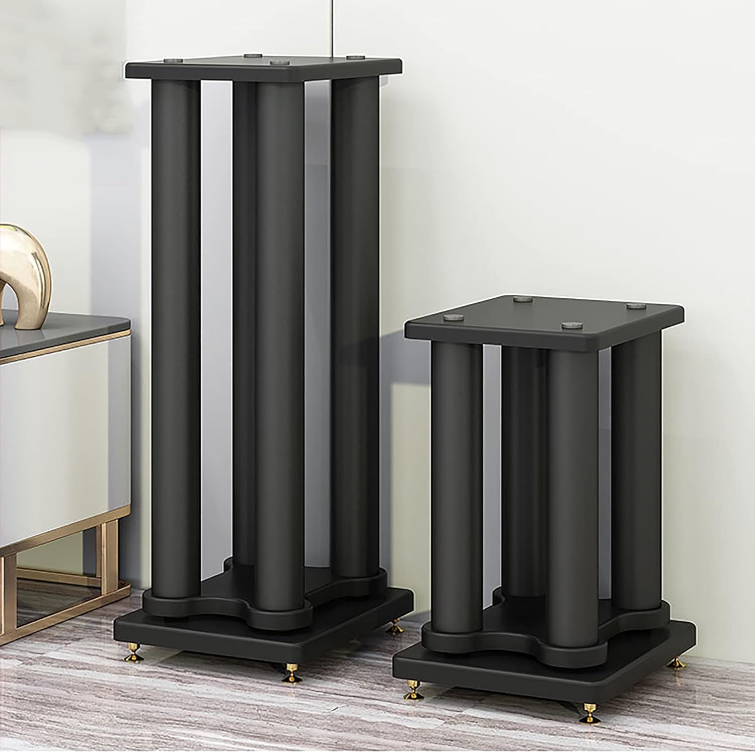 Speaker Stands 2pcs Heavy Duty Speaker Stands, Holds Satellite & Small Bookshelf