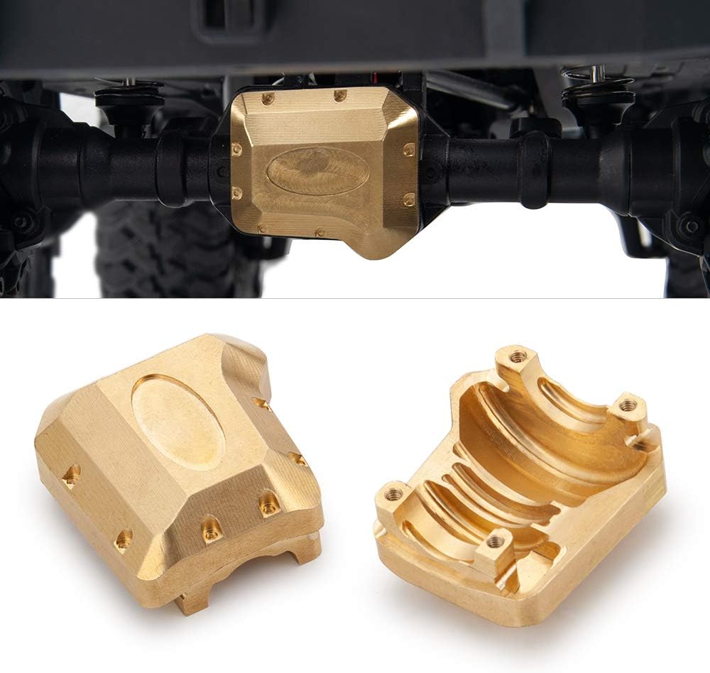 2PCS Brass Diff Cover Work on Front and Back Axel's for 1/10 TRX-4 RC Crawler Car