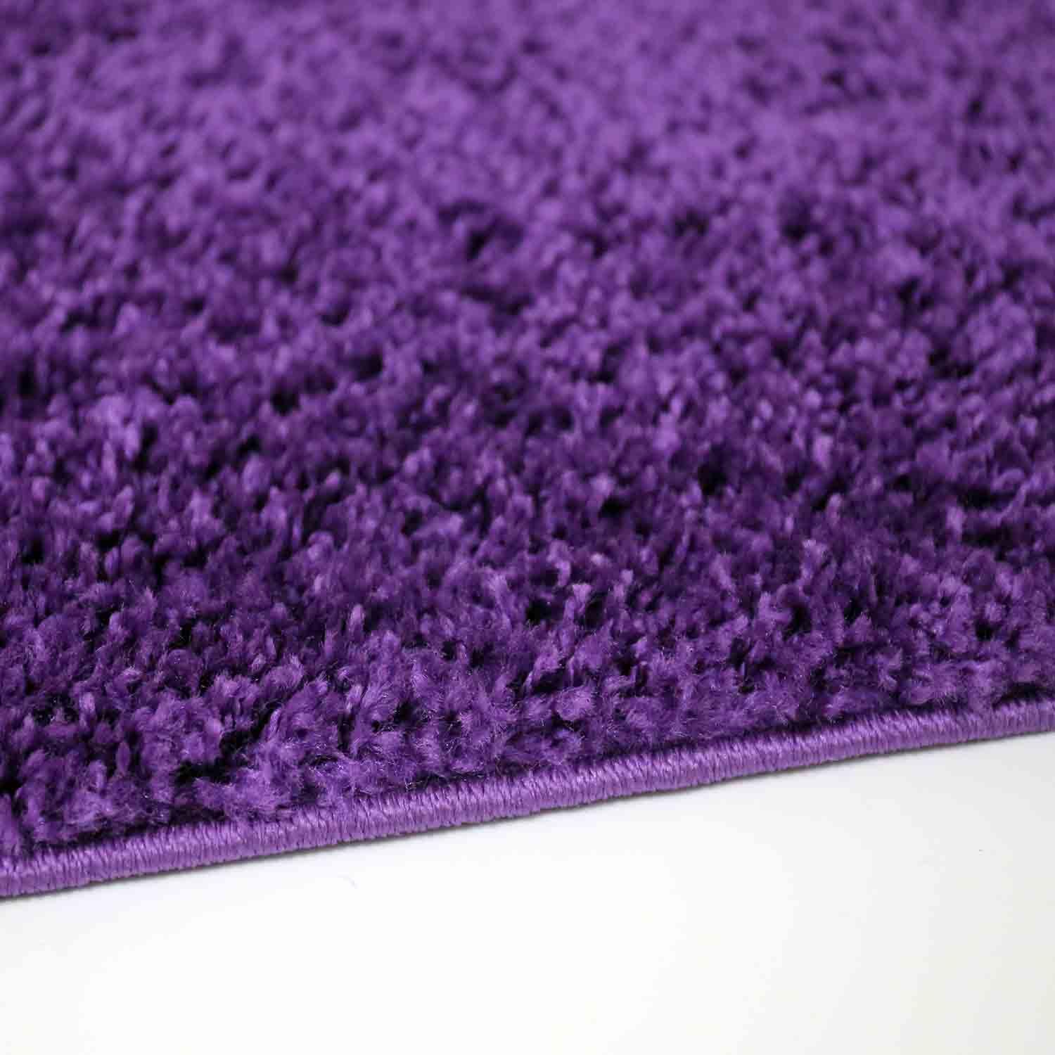 Vimoda Teppich Prime Shaggy Hochflor Langflor Einfarbig Modern Lila für Wohnzimmer – Bild 6