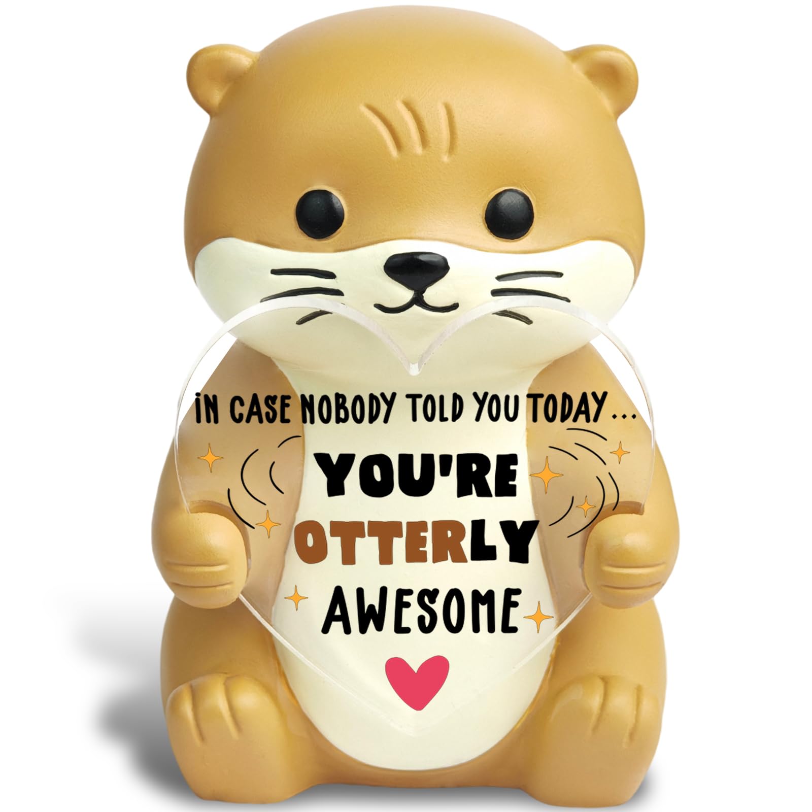Figurine de loutre de motivation en résine akeke pour surmonter le stress et le manque de confiance