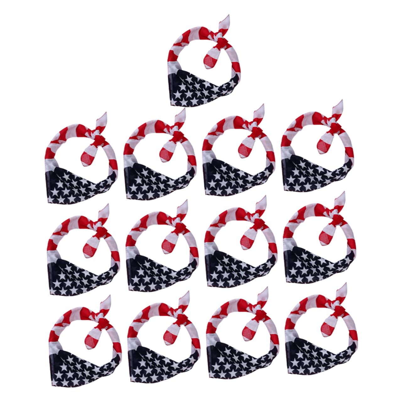 IWOWHERO Patriotic Scarf for Women Scarf Headband Usa Flag Headwear Hip-hop Headdress Headwear