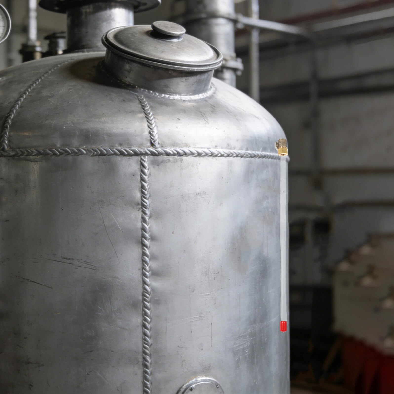 Wasserstandsanzeiger für Feuerlöschbecken und Kessel mit Hochtemperaturbeständigem Kunststoff und Kupfer L-förmige Struktur für Industrielle Tankpegelüberwachung