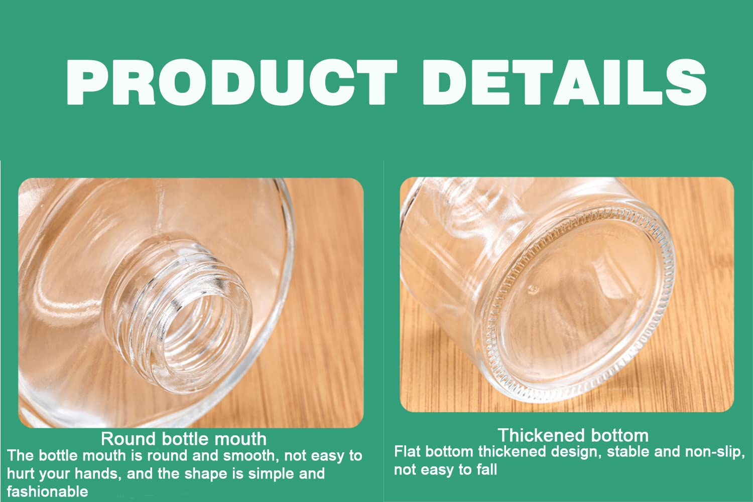 ericotry 2PCS Empty Clear Glass Essential Oils Diffuser Bottles with Black Caps Fragrance Accessories Use for DIY Replacement Reed Diffuser Sticks Sets Home Fragrance & Decoration (50ml/1.7oz)