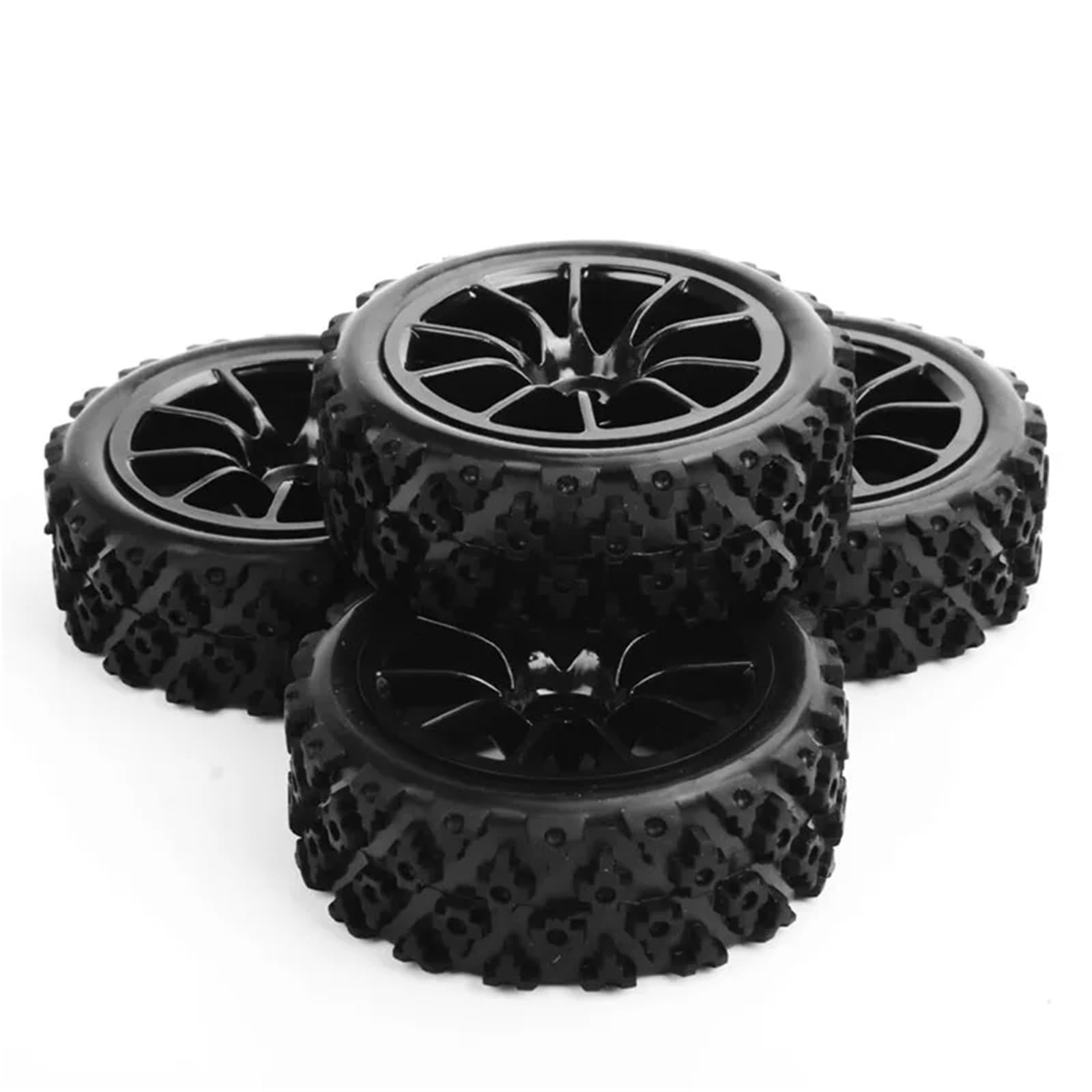 Neumático RC para HPI HSP para Racing 1:10 4 Uds 12mm Neumático Goma Hexagonal para Cubo Rueda RC para Rally Todoterreno Modelo Coche Accesorio Repuesto Piezas