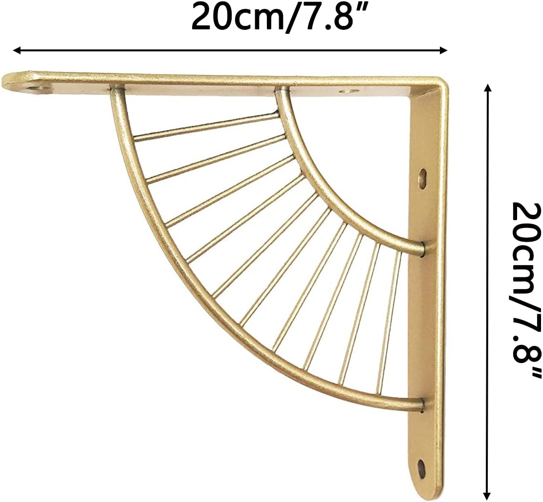 WGX Shelf Brackets,Wall/Display Shelf Hung Bracket DIY Shelf (Gold) 2pcs-Pack : Tools & Home Improvement