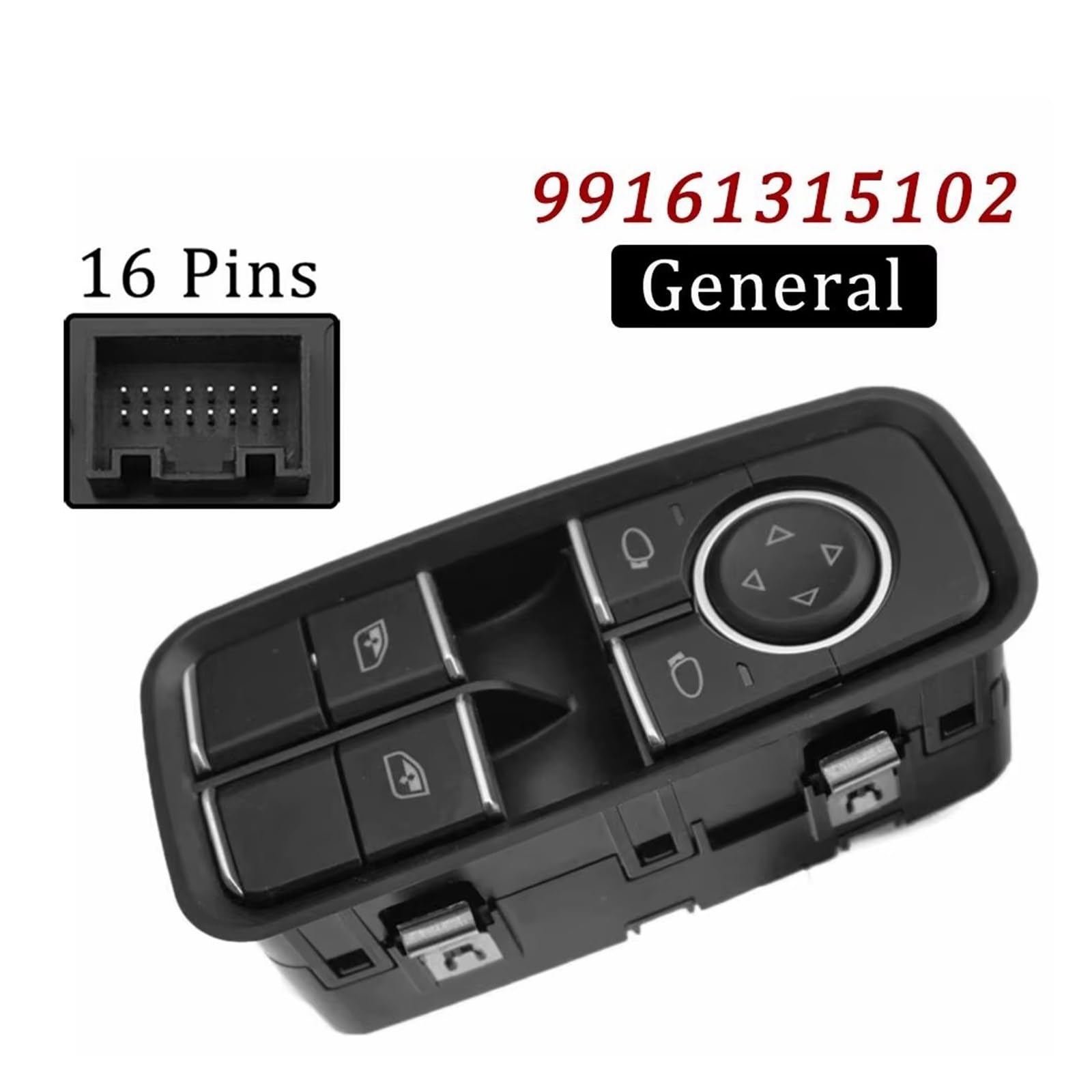 Per 911 991 718 Per Boxster Per Cayman 981 982 2012-2021 99161315102 99161315502 99161315702 Master Power Window Control Switch Pulsante Commutazione Specchietto Retrovisore(General)