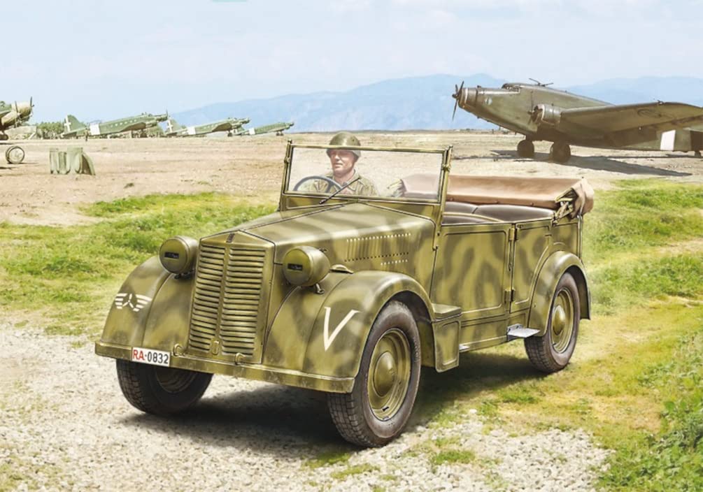 Italeri 6550 Fiat 508 CM Coloniale with Crew, Scala 1:35, Plastic Model Kit, Modello in Plastica da Montare, Modellismo