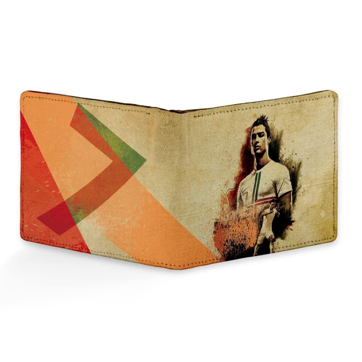 Cristiano Ronaldo CR7 Printed Pu Leather Wallet for Men's/Boy's (Beige)-image-42