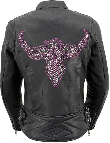 Miniatura 5 de Milwaukee - Chaqueta de cuero para mujer con relieve Phoenix
