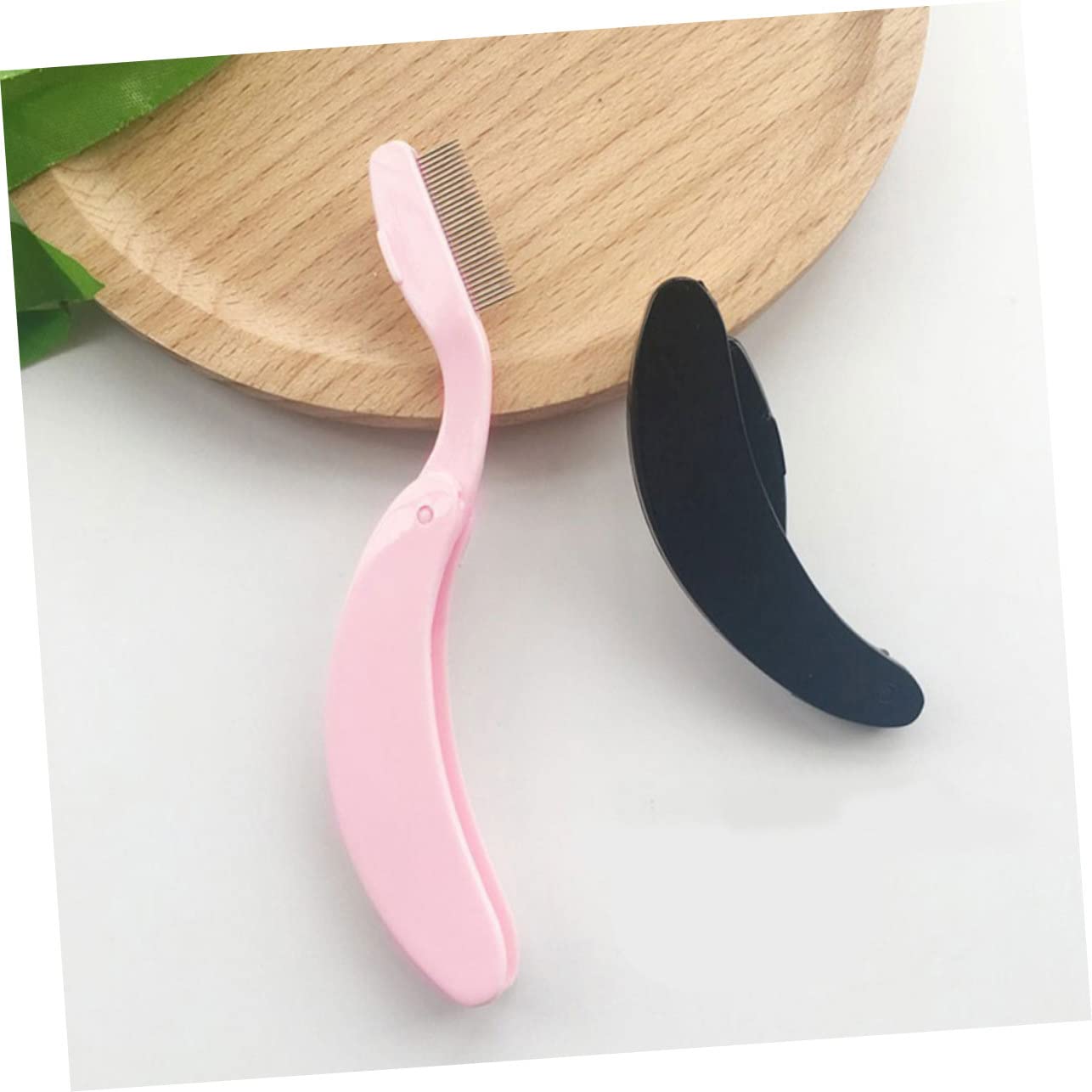 MAGICLULU 3 Sets Edelstahl Faltbare Wimpernzange Wimpernkamm Tragbare Augenbrauenpflege Werkzeuge Für Make-up Pinsel Brauenkamm 6 Stücke * 3
