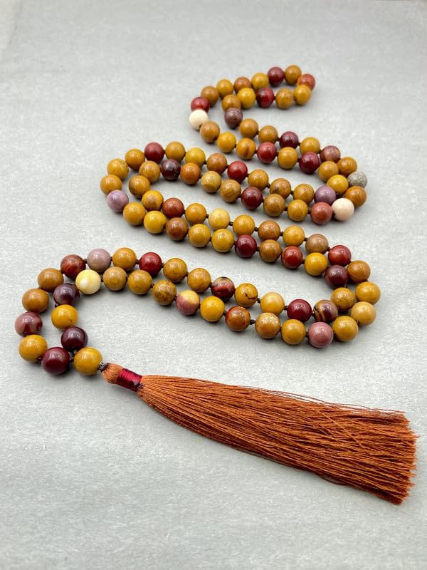 Mala Mookaite 108 Perles Collier Japa Guérison Ancrage et Méditation Perle 8mm - 3