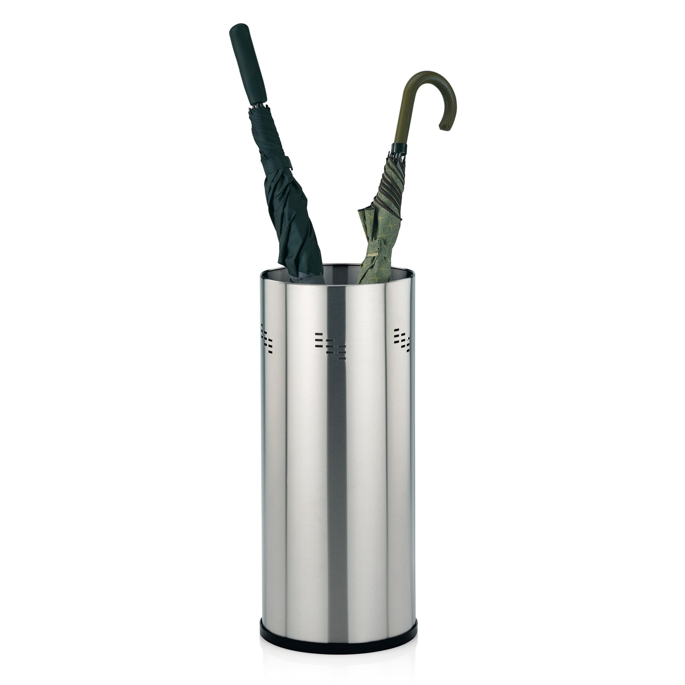 kela Paragüero de acero inoxidable mate, soporte para paraguas con bandeja recogegotas, altura 50 cm, SWING