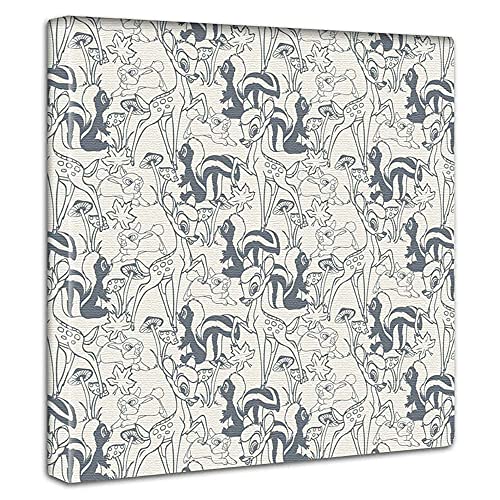 ディズニー バンビ アートパネル 30cm × 30cm 日本製 ポスター おしゃれ インテリア 模様替え リビング 内装 とんすけ パステル グリーン ファブリックパネル dsn-0069