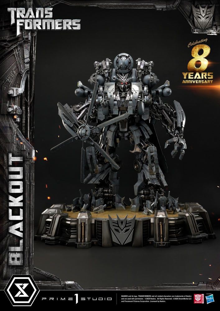 TRANSFORMERS BLACKOUT フィギュア Prime 1 Studio Transformers Blackout Figurine 32-inch, Black