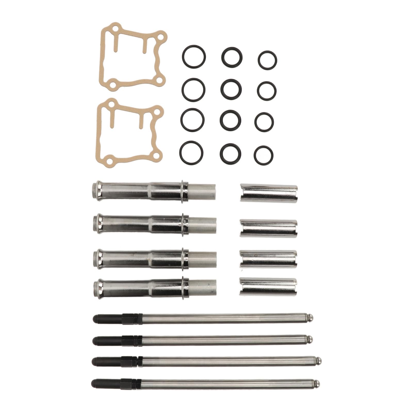Ejoyous Kit de Varilla de Empuje Ajustable con Cubiertas Kit de Varilla de Empuje Ajustable OEM de Acero Cromado Moly 93 5095 499961 40 Piezas para Touring Big Twins 1999 2017 88 a 106 Pulgadas