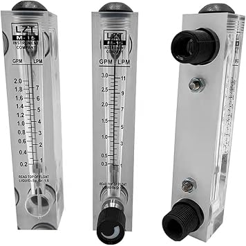 LZT-15M panel type flowmeter water liquid flow meter rotor float flowmeter LZT M-150.5-5GPM 2-18LPM,With valve