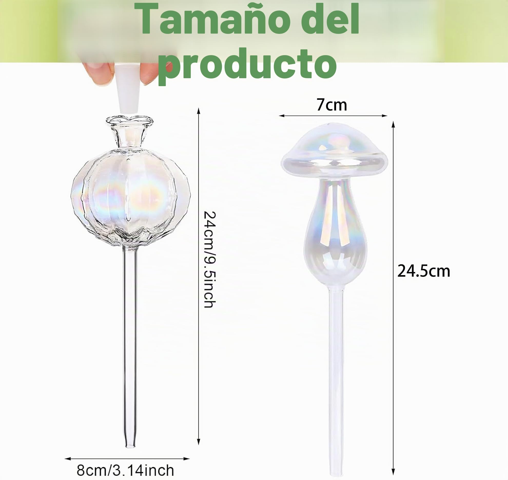 Bombillas de autoriego, 4 piezas, bolas de riego para cactus, cristal colorido, bolas de riego para plantas, bombillas de autoriego, dispositivos de riego para plantas de interior, jardín y