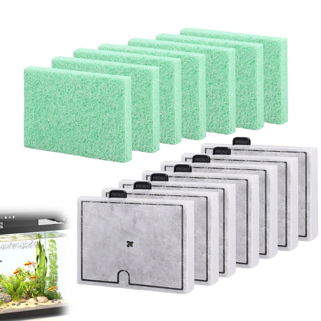 Benvexa 14PCS CF1 Fish Tank Filter Cartridges for Interpet CF1 Filter Aquarium Replacement Pack 7 Month Service Pack (7 Filter Cartridges & 7 Algaway Pads)