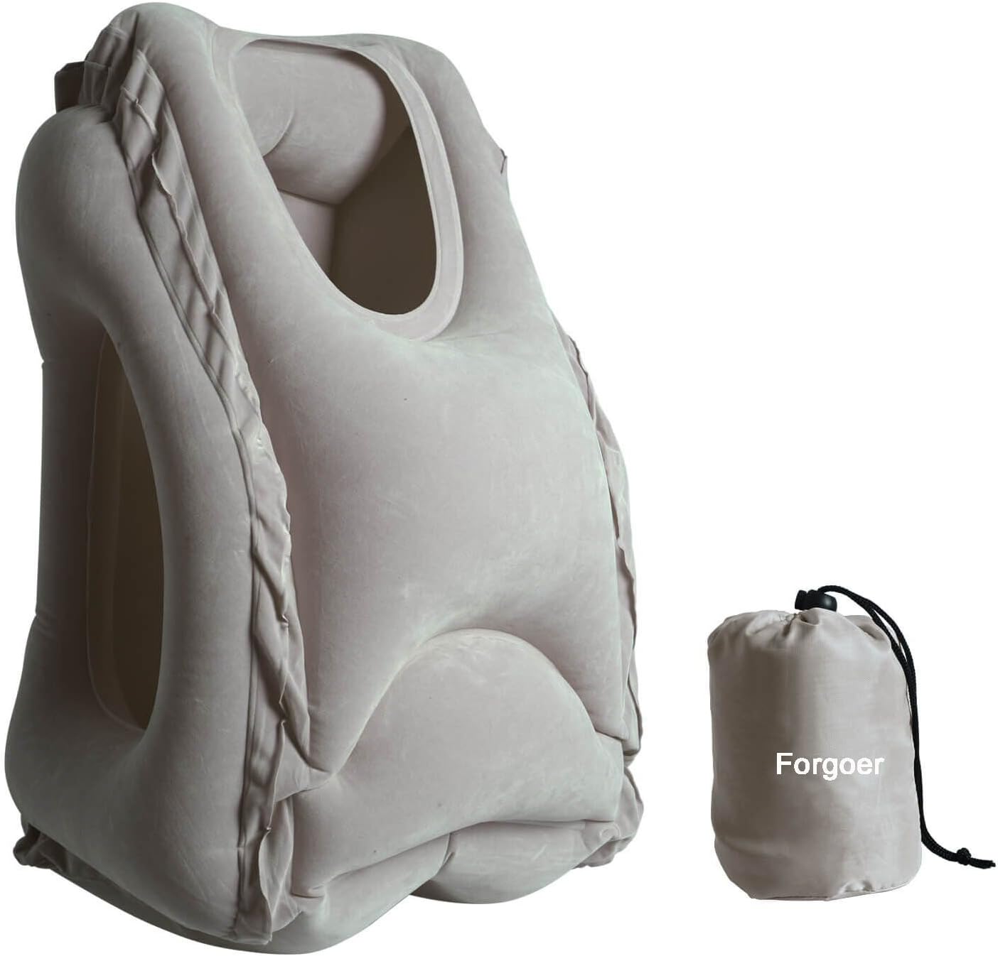 Forgoer Inflatable Travel Pillow Airplane pillow, Travel Pillow, Traveling pillow, Airplane Neck Pillow, Travel Pillows for Airplanes for Fully Support, Fast Inflating Nap Pillow