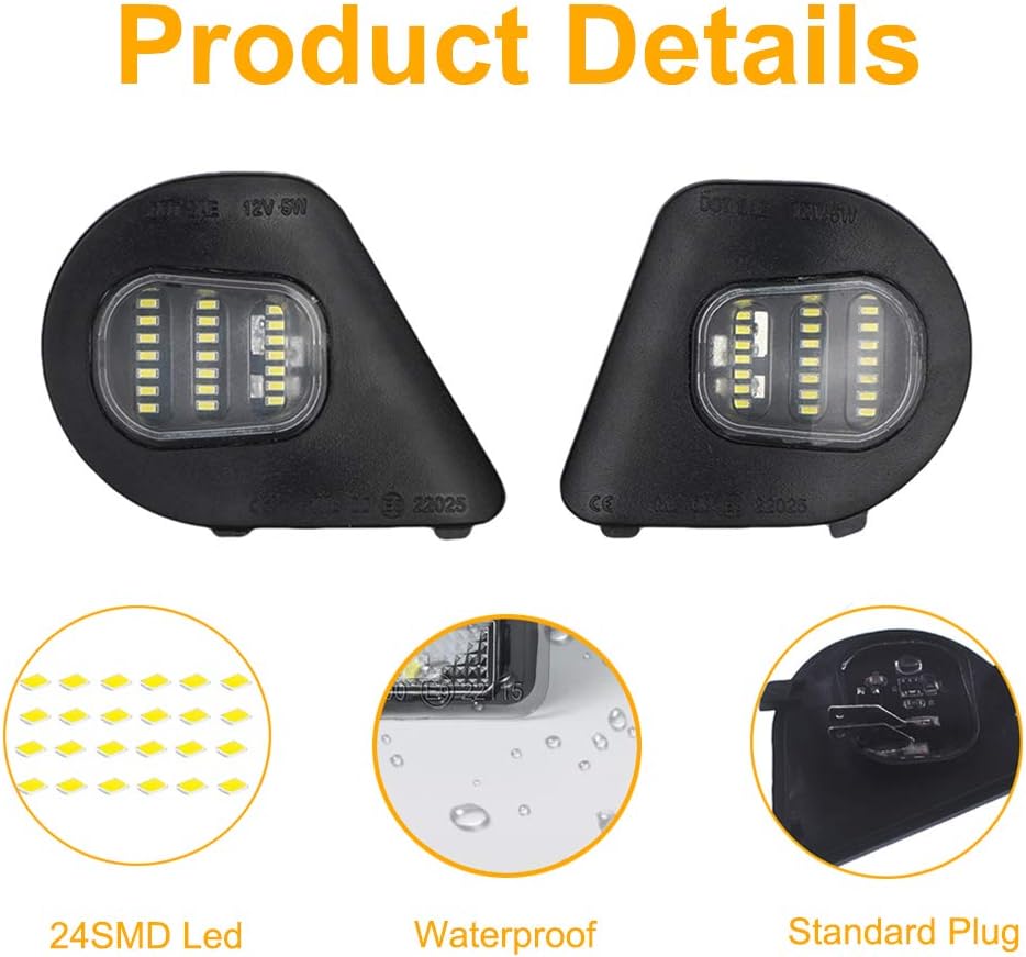 Puddle Light For Dodge Ram 1500 2500 3500 Led Side Mirror Compatible With 4500 5500 Pickup Trucks Under Mirror Lamp Smoke Lens,Blue 68087239AA, 68087238AA
