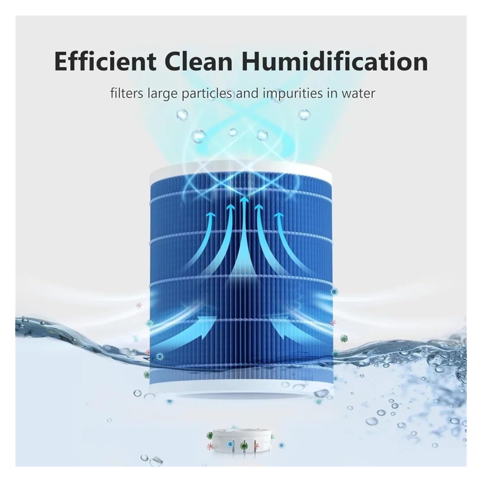 Nawilżacz, Nawilżacz Parowy, Powietrza Cool Moisture O Wydajności 400 Ml/h I Oczyszczacz Z Anionami Filtrem Dla Niemowląt, Sypialnia Dzieci, Cicha Praca dla Zakładu Domowego