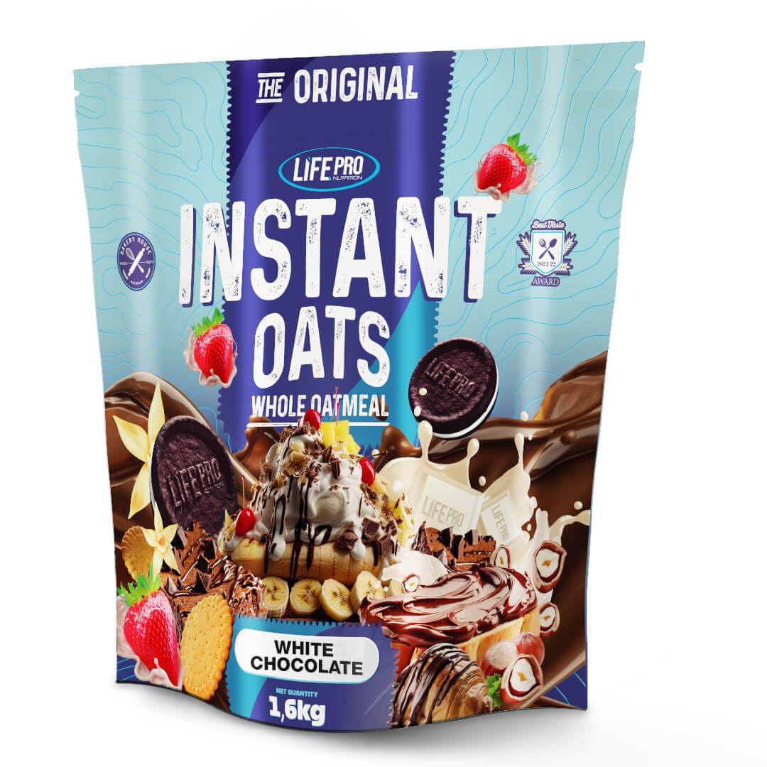 Life Pro Fit Food Instant Oats Premium 1.6kg | Carbohidratos de liberación lenta | Harina integral de avena (COOKIES) - 5