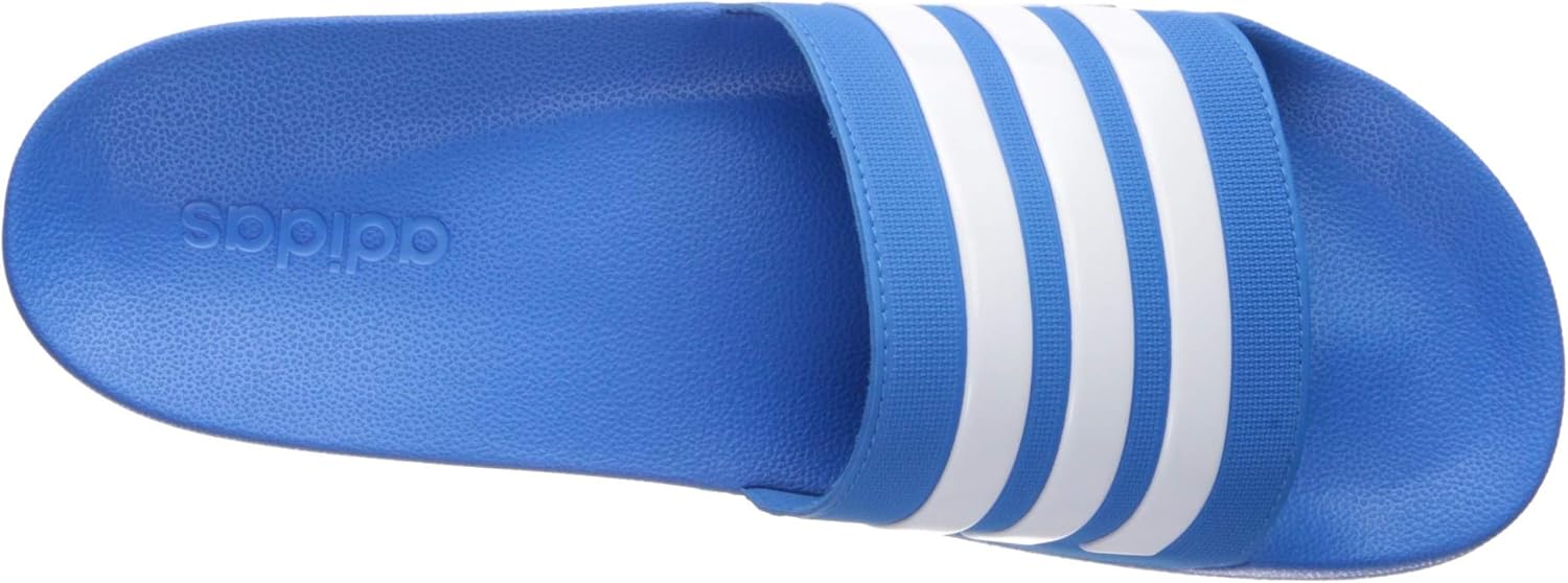 adidas Men's Adilette Shower Slides Sandal 18 Bright Blue/White/Bright Blue