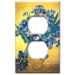 Art Plates – Outlet Cover Decorative Metal Wall Plate – Van Gogh: Irises – (Made in USA)