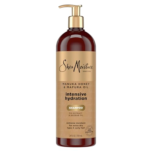 SheaMoisture Intensive Hydration Shampoo Manuka Honey & Mafura Oil, For Extra Dry, Damaged Hair, Sulfate-Free, 24 oz