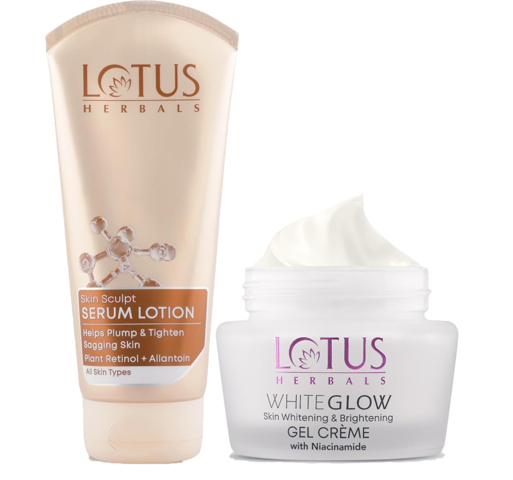 Lotus Herbals Skin Sculpt Serum Body Lotion 200ml+Whiteglow Whitening & Brightening Gel Creme 60g-image-9