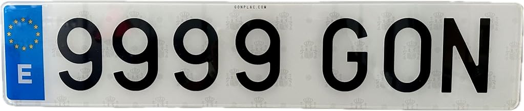 Gonplac Acrylic Car License Plate High Impact 52 x 11 cm