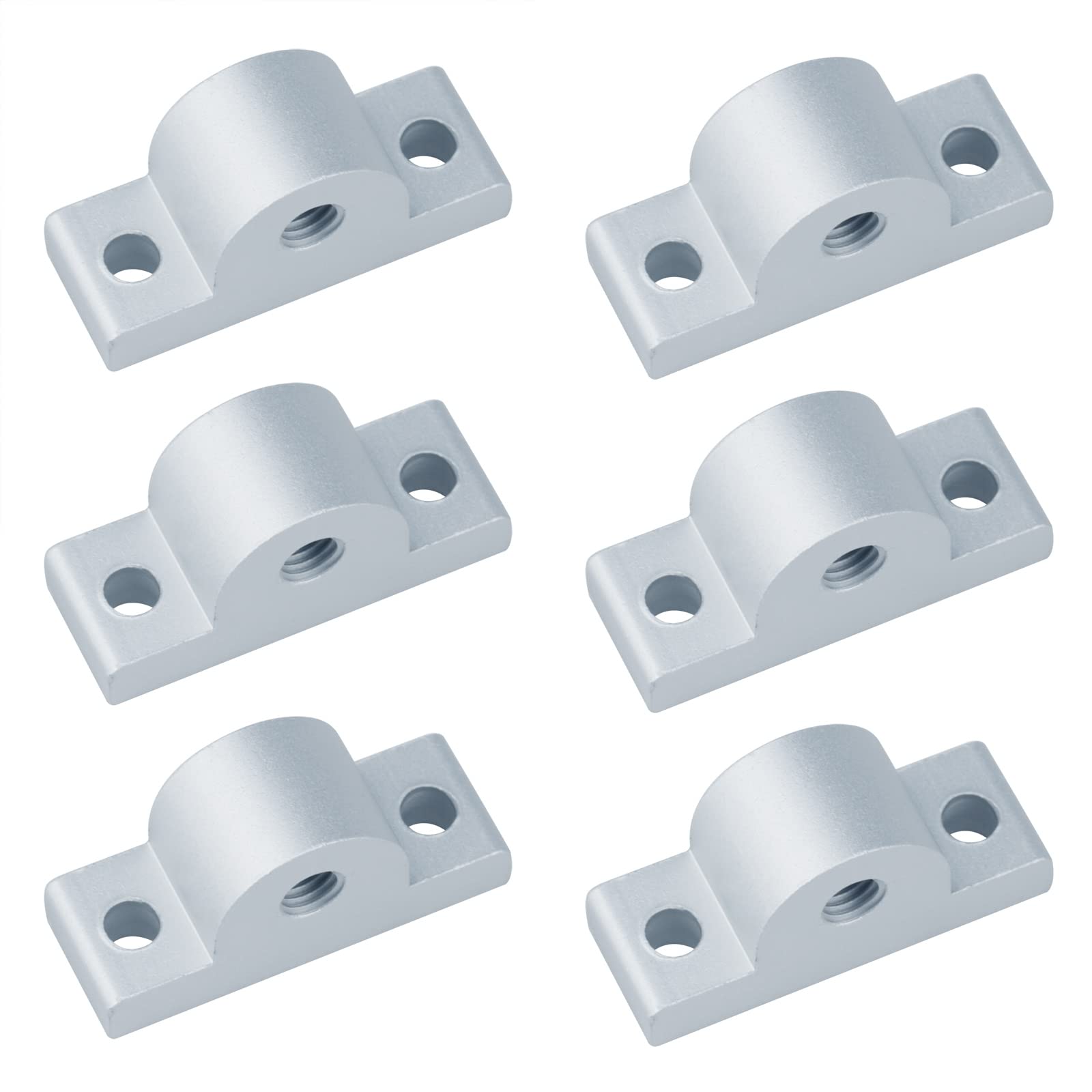 heneng 6 Pcs Foot Cup Connection Plate, Connector Bracket for 2020 Series Aluminum Extrusion Profile, Width 11/16", Length 2", Aluminum Profile Panel Mount Bracket, 7.8mm Thickness