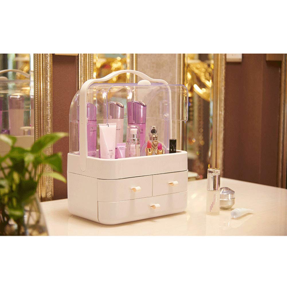 Caja Organizador de Maquillaje, cajón de Maquillaje Ajustable, se Adapta a Joyas, cepillos, Barras de Labios y cremas, Almacenamiento de baño Saludable