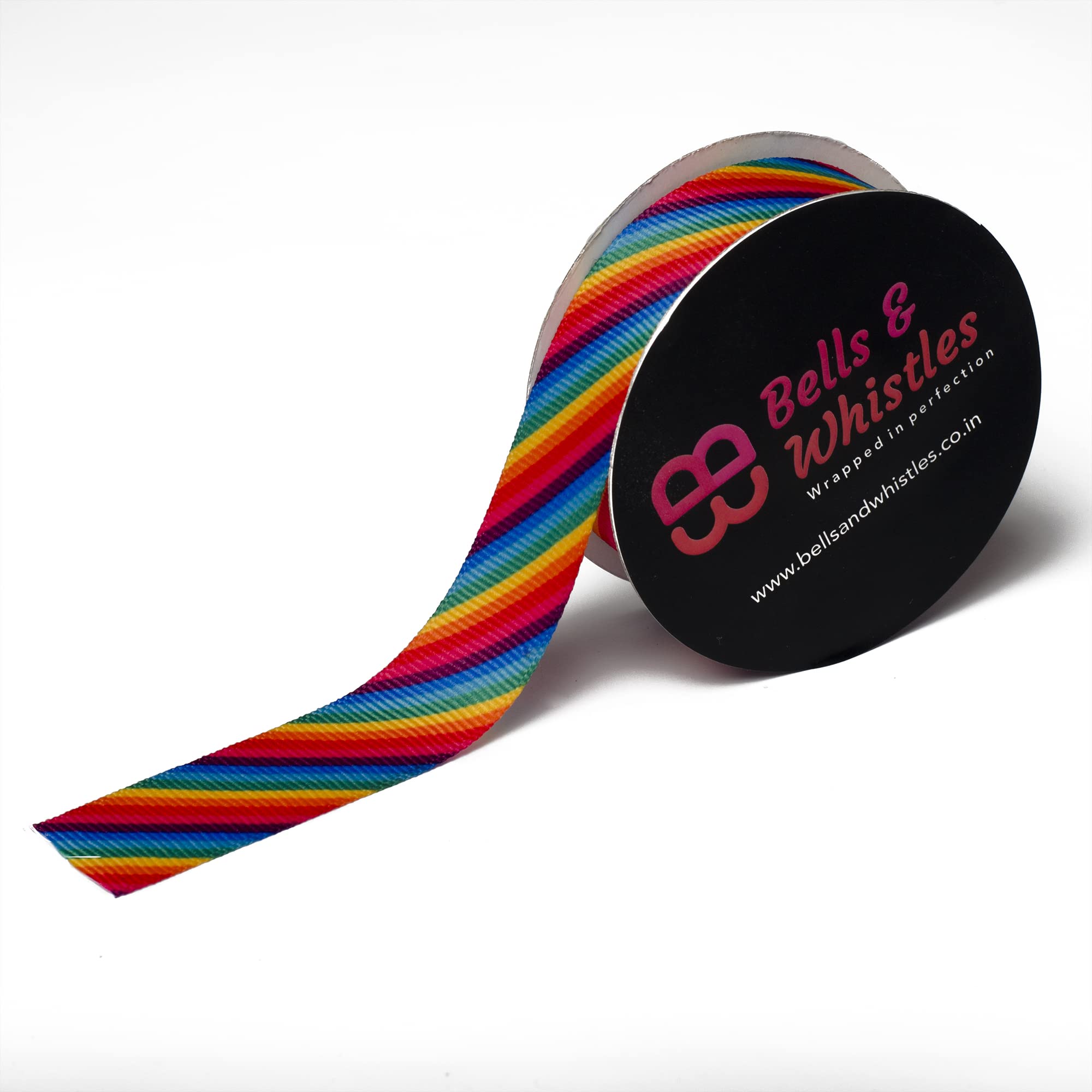 SAINI PUSTAK BHANDARHot Pink Sheer Ribbon with Satin Centre & Hot Pink Stitches