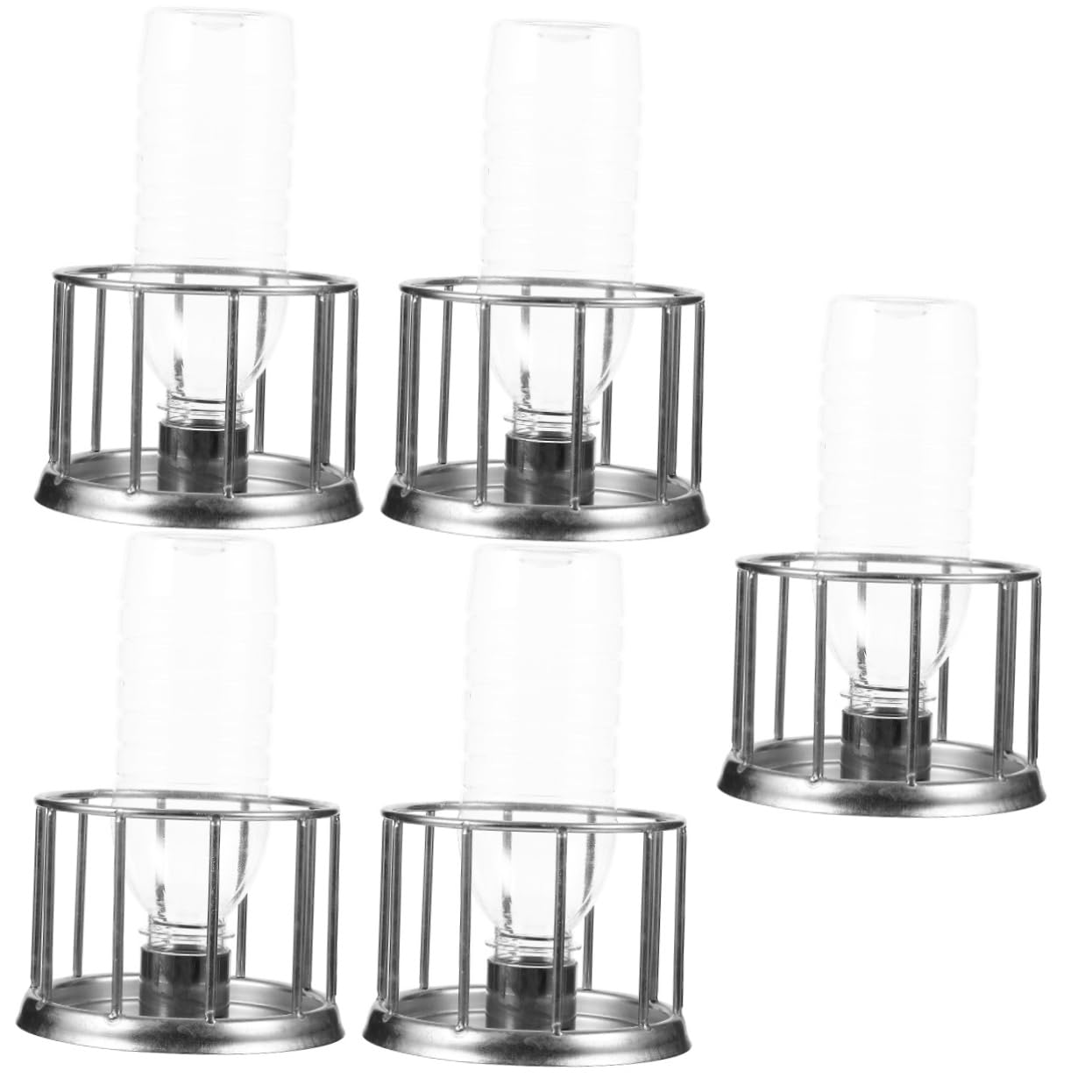 BESPORTBLE 5piezas Alimentador De Agua para Reptiles De Acero Inoxidable Mini Comedero para Tortugas Dispensador Multifuncional De Alimentos para Mascotas Plato para Tortugas Terrestres y