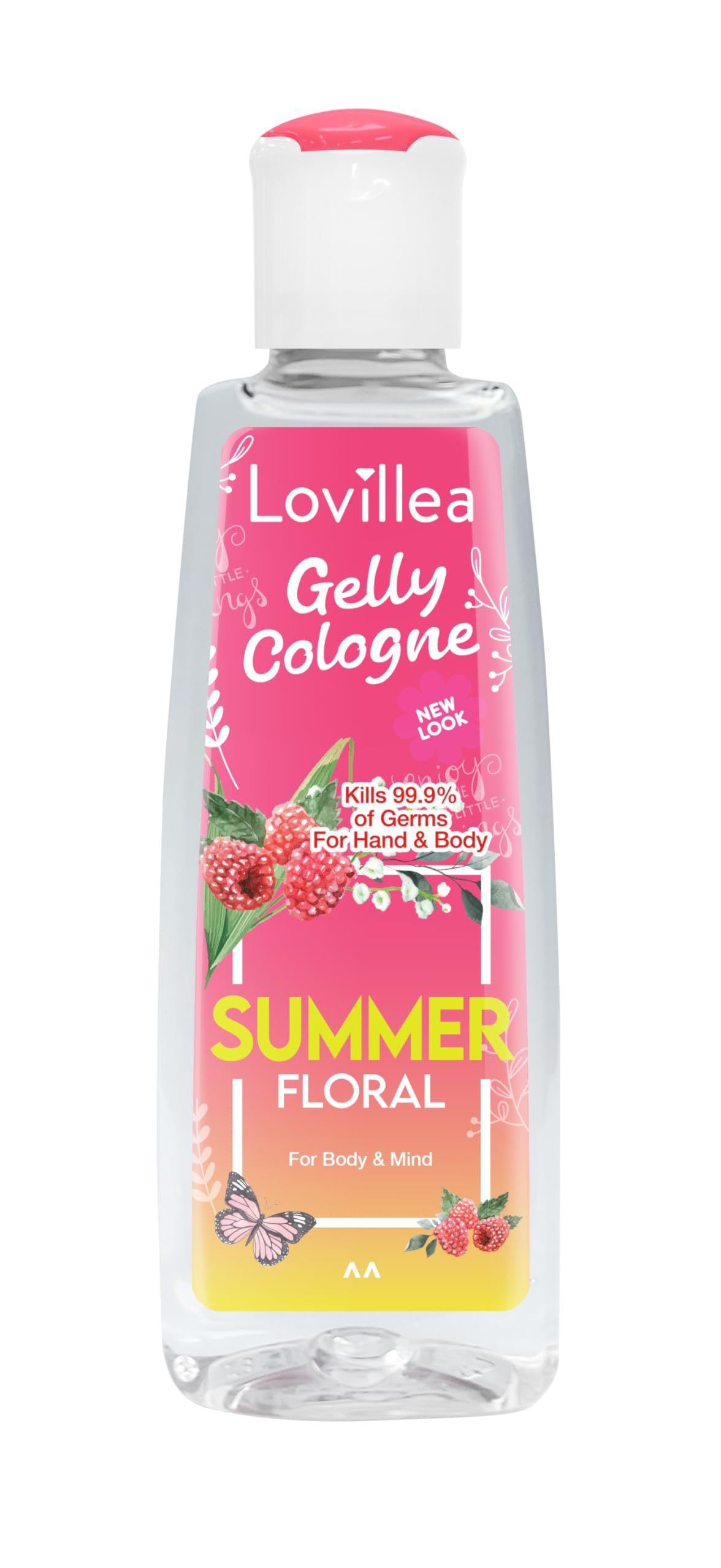 Gelly Cologne Summer Floral For Women | Eau De Cologne | Sweet Raspberry and Delicate Vanilla scent | 200ml