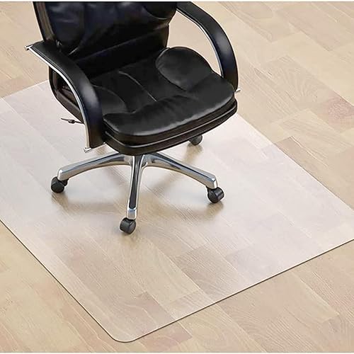 SALLOUS Tapete transparente para silla, 47 x 36 pulgadas, tapete para silla de oficina para suelos duros, protector de vinilo para silla de