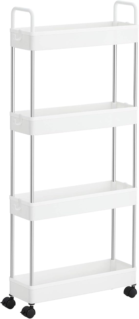 SONGMICS Storage Trolley, Slim Trolley, 4Tier Kitchen Storage Trolley