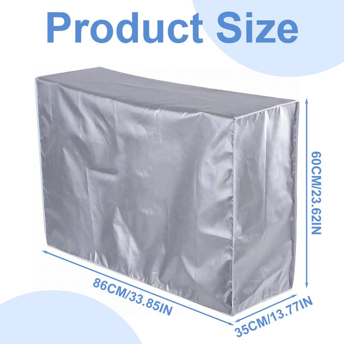 EIHI Copri condizionatore da Esterno, Copertura condizionatore Esterno, Copri condizionatore Esterno, Copricondizionatori Esterni, 86 * 35 * 60Cm, A