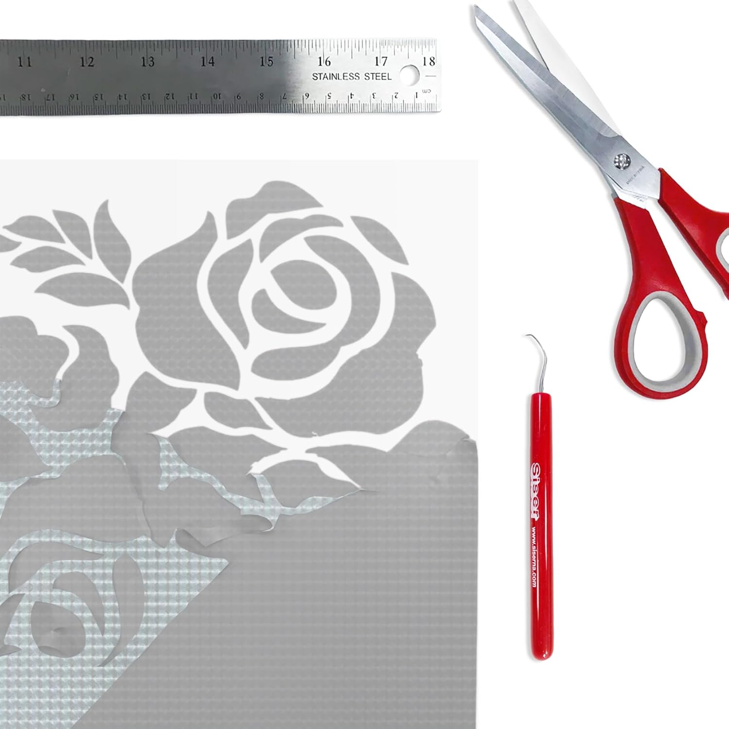 Siser EasyWeed Heat Transfer Vinyl 15" x 5ft Roll (Electric Silver Lens) Compatible with Siser Romeo/Juliet & Other Professional or Craft Cutters - Layerable - CPSIA Certified