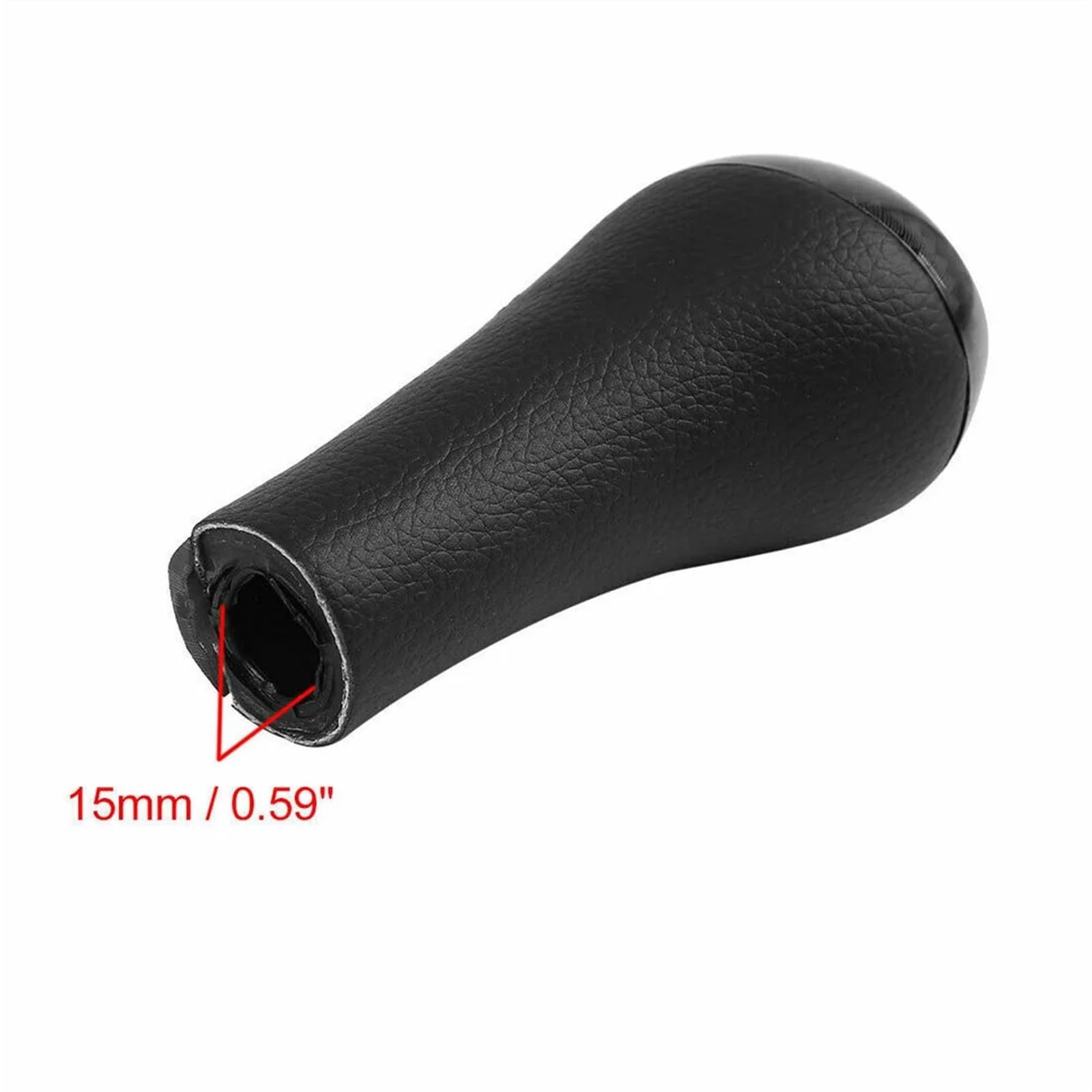 Pomello Cambio Manuale 6 Marce In Radica Di Legno Compatibile BMW Serie 1, 3, 5, 6, X1, X3, X5 - Copricambio ABS/pelle