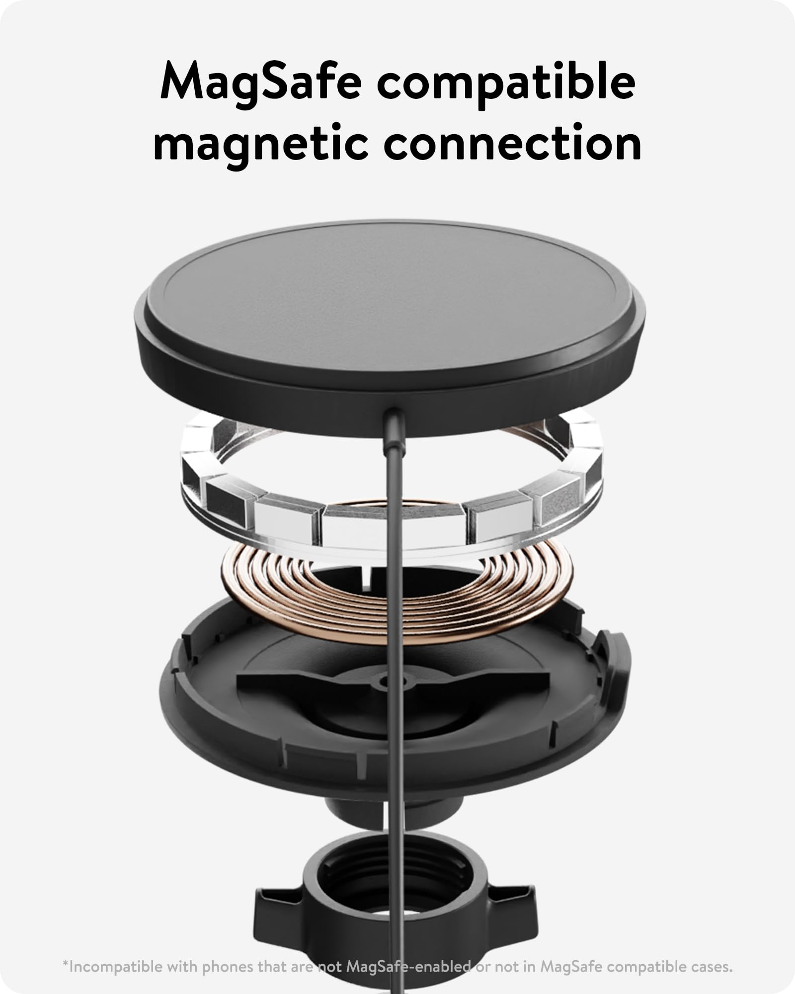 Mous Supporto Auto Magnetico Con Ricarica Wireless Per IPhone 12/13/14/15/16/17 E Pixel - 4