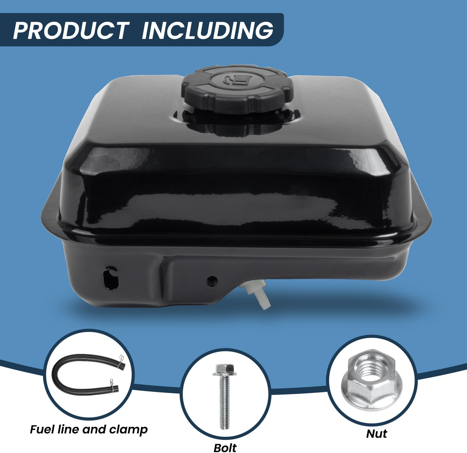 CR950 Gas Fuel Tank Compatible with CR750 208cc 163cc 5HP 6.5HP OHV Engine For Pressure Washer Water Pump, Chipper Shredder and More