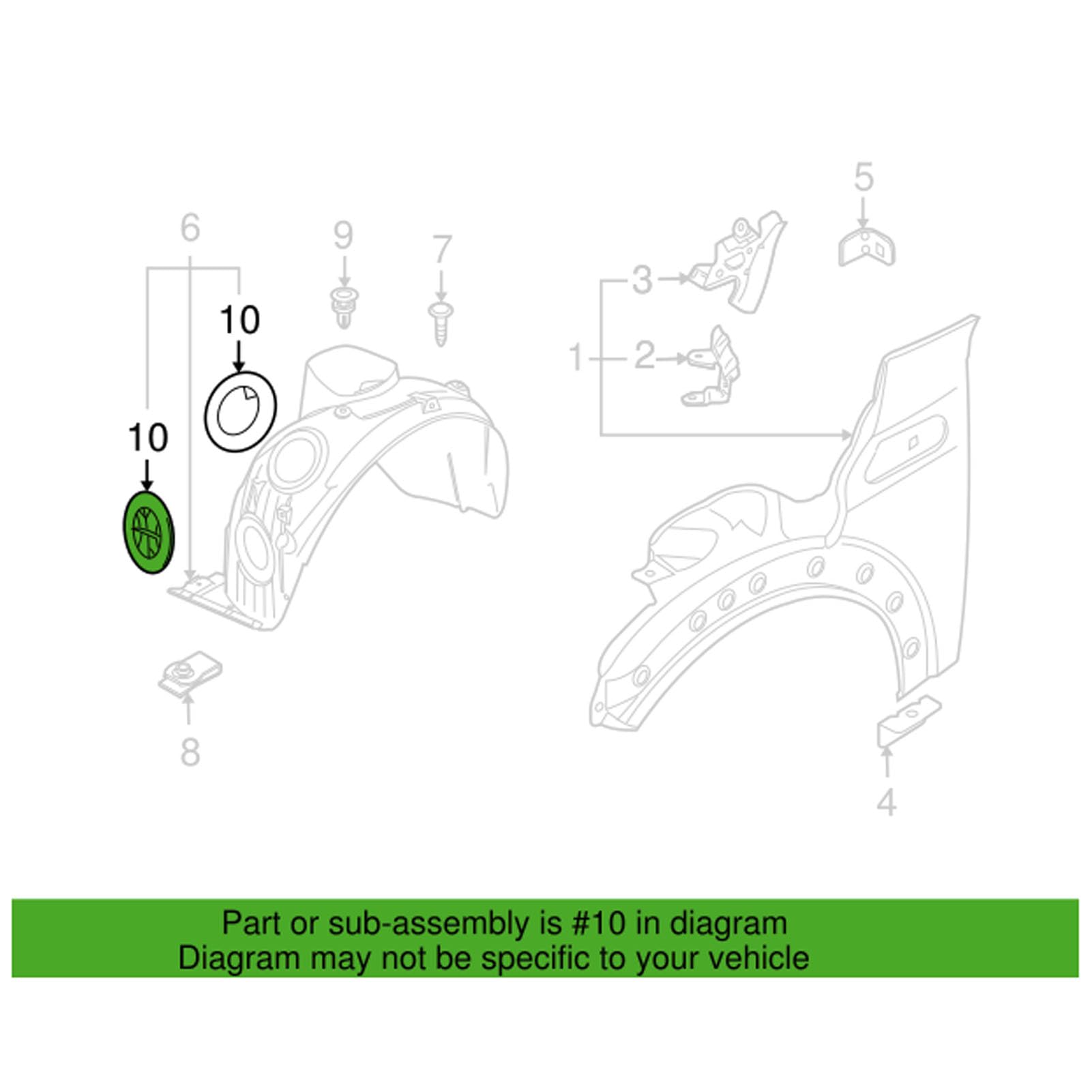 Garniture De Garde-boue Avant Droit MINI Cooper R56 – Neuf D’origine