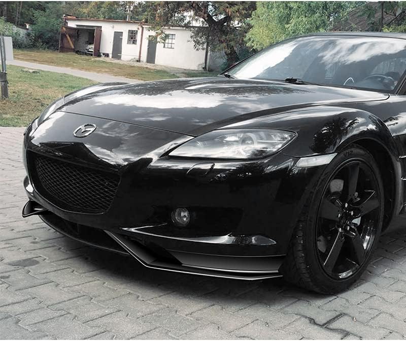 Miniatura 6 de Kit de 3 labio de parachoques delantero compatible con Mazda RX8 RX-8 2004-2008, alerón de protección divisor estilo MS, difusor de aire y barbilla